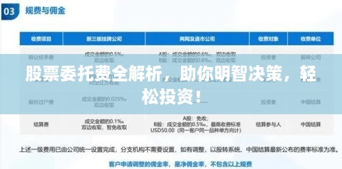 股票委托费全解析，助你明智决策，轻松投资！