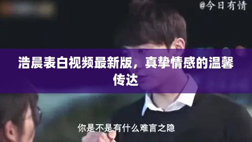 浩晨表白视频最新版，真挚情感的温馨传达
